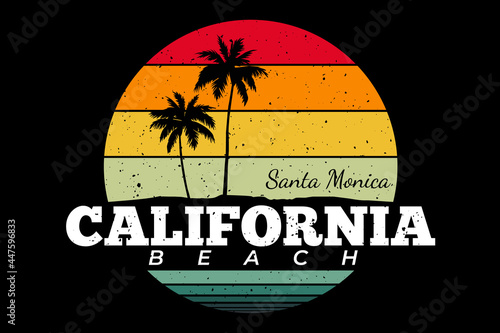 T-shirt retro california beach santa monica