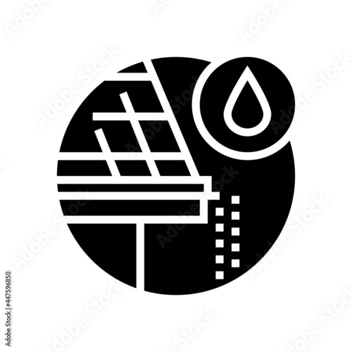 drip edge glyph icon vector. drip edge sign. isolated contour symbol black illustration