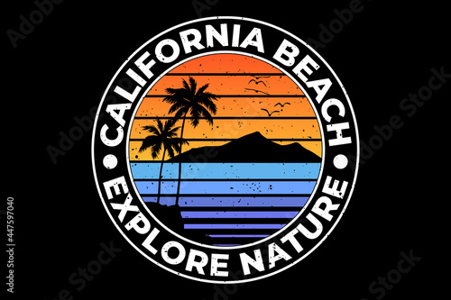 T-shirt california beach nature explore