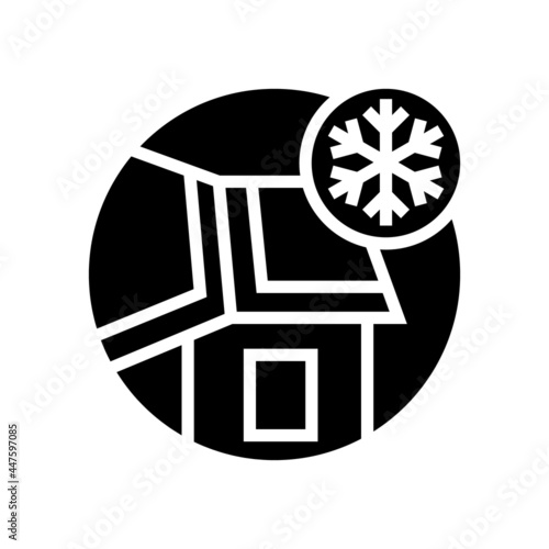ice and water shield glyph icon vector. ice and water shield sign. isolated contour symbol black illustration