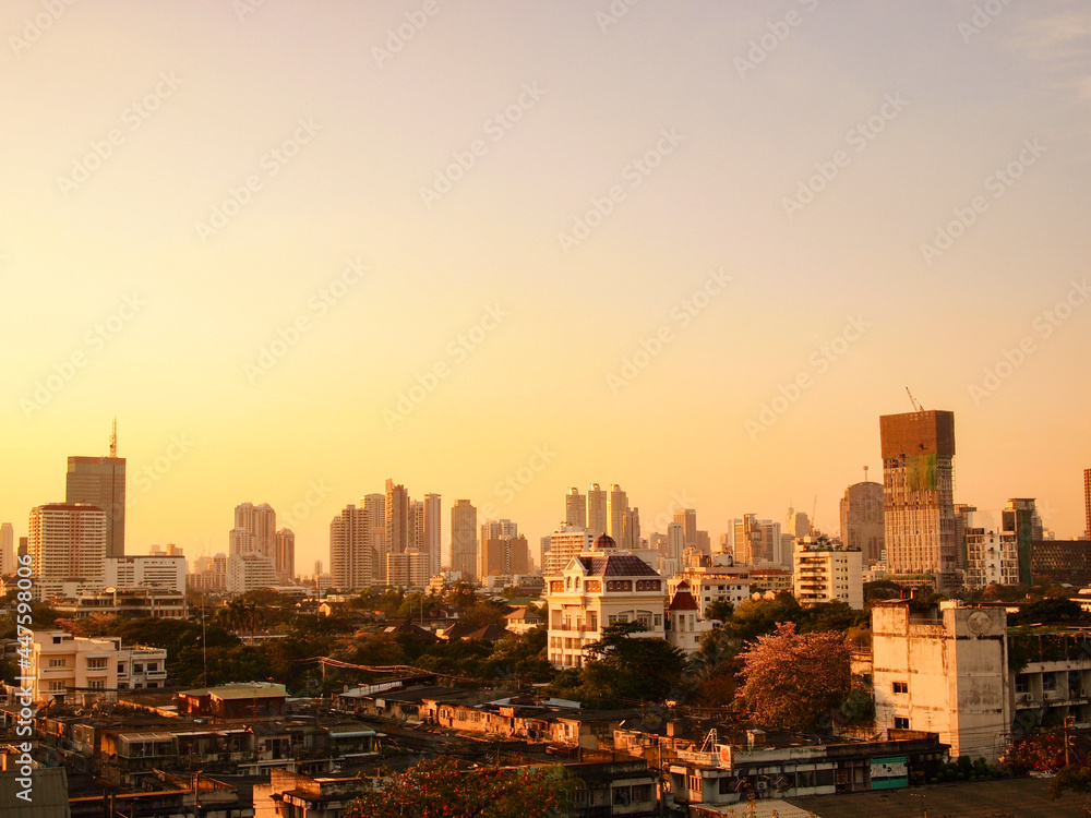 Bangkok Thailand Street Scenes. Traffic and Sunsets