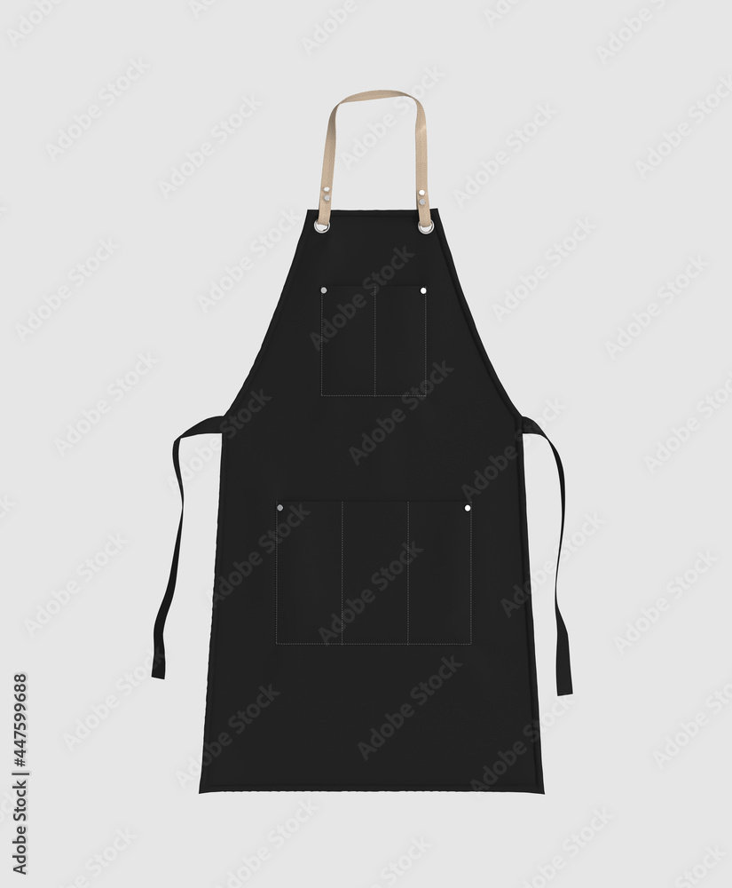 Blank leather apron, apron mockup, clean apron, design presentation for