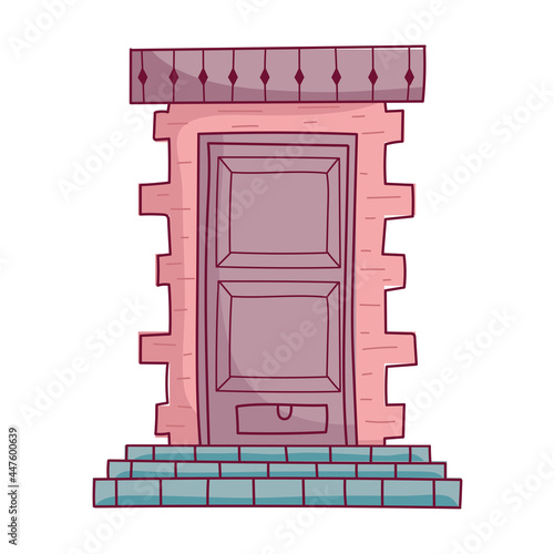 door bricks and steps