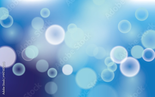 Abstract Blurred Blue Light Summer Bokeh Effect for Cover Decoration and Background