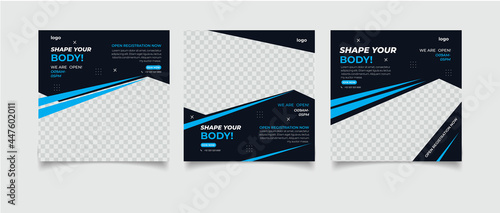 Sport and tech social media post template