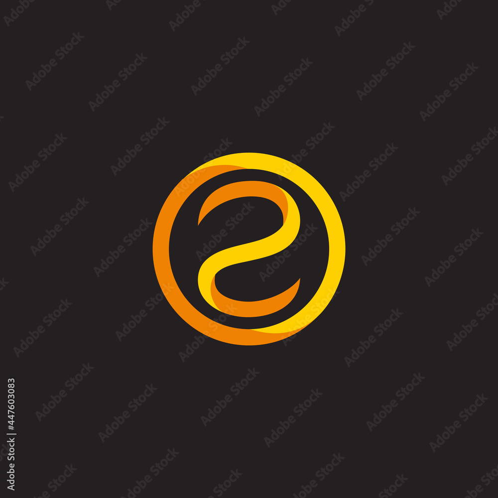 Obraz premium number 2 colorful 3d flat circle logo vector
