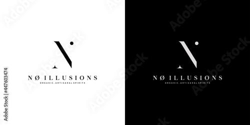 Modern and luxury letter N initials logo design photo