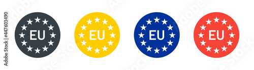 European union icon on circle design. Vector illustration.