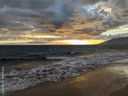 A beautiful sunset from the beaches of Maui.
