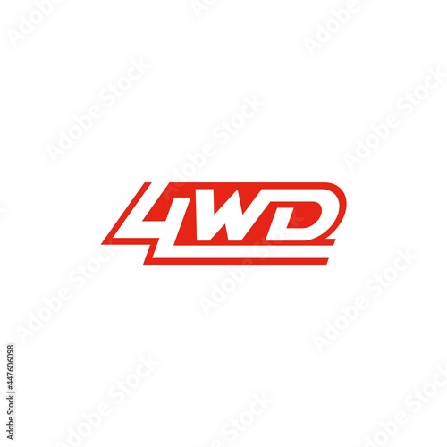 4WD badge, company logo design.