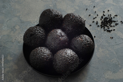 Energy balls from black cumin with dried apricots