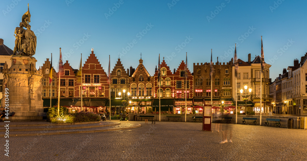 The Grand Place in Bruges in Belgium on June 2021