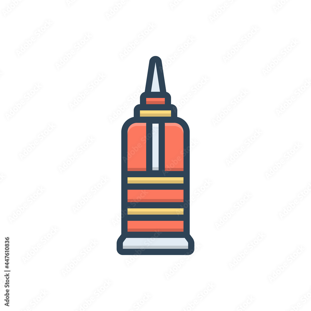 Color illustration icon for glue