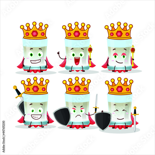 A Charismatic King tuica cartoon character wearing a gold crown. Vector illustration