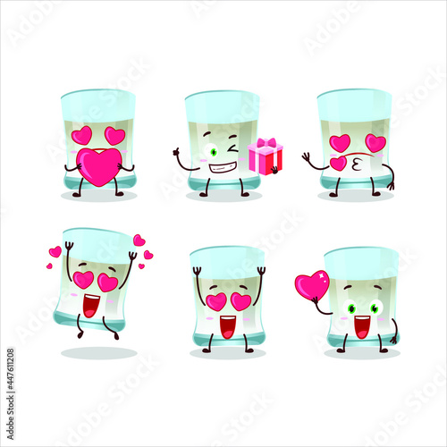 Tuica cartoon character with love cute emoticon. Vector illustration photo