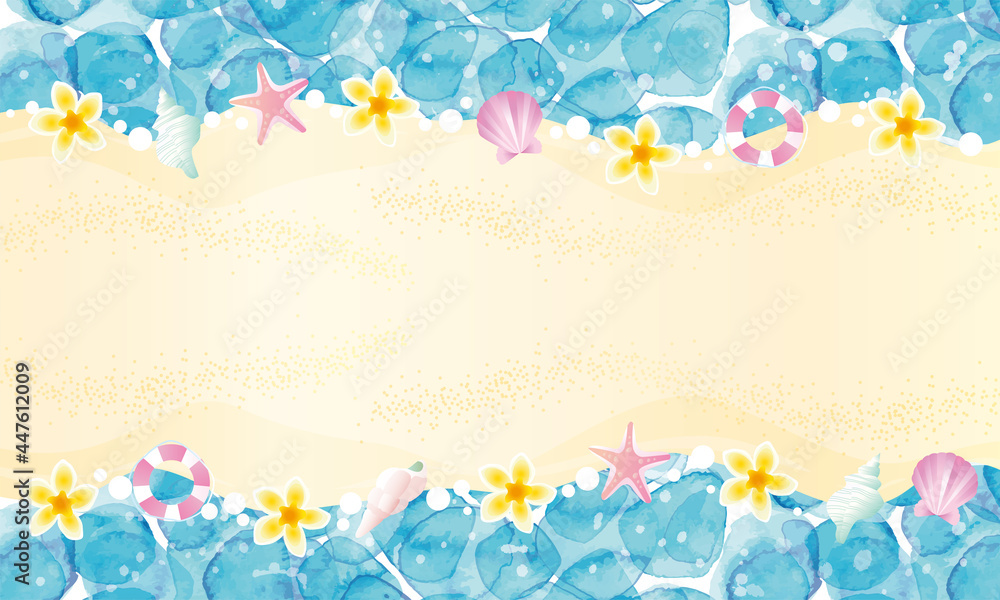 夏の青いリゾート 背景イラスト Stock Vector Adobe Stock