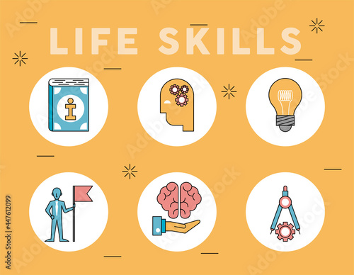 six life skills icons