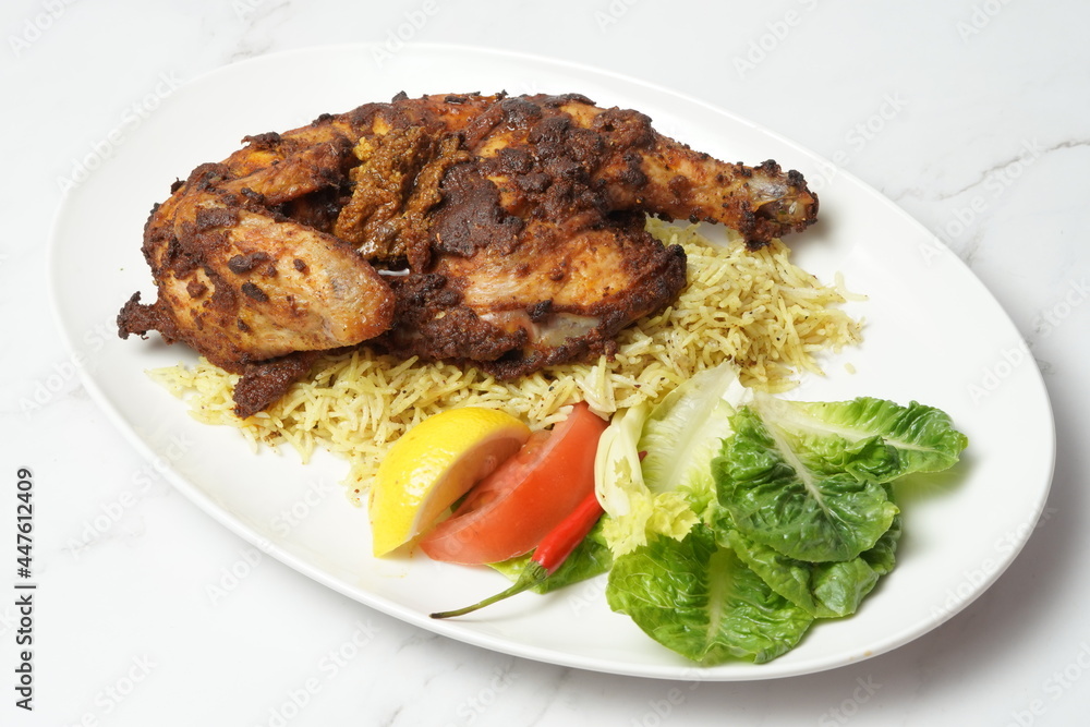 Grilled chicken with rice Grilled chicken with rice
