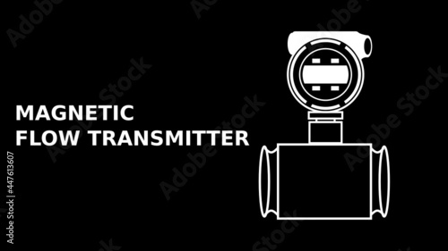 Vector image of Magnetic Flow Transmitter 