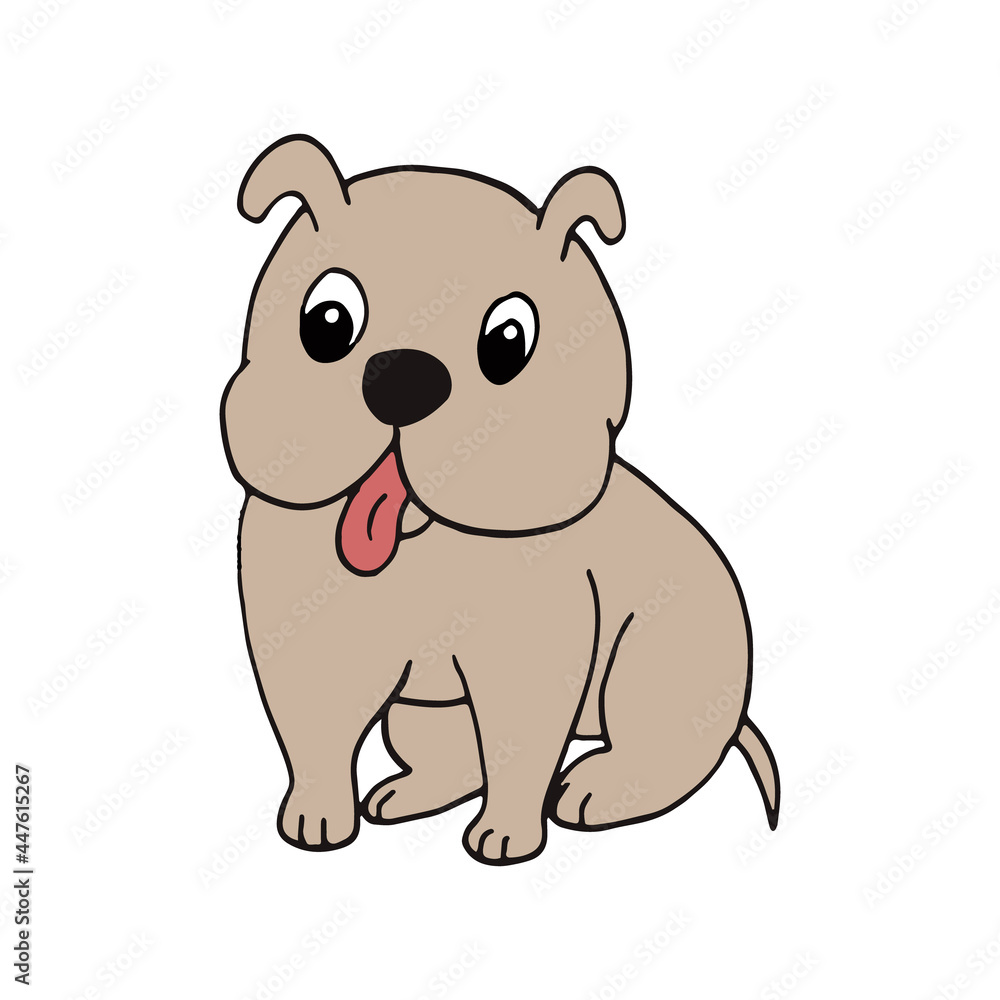 Obraz premium dog icon. hand drawn doodle. vector, cartoon, minimalism. pet, animal, cute, funny.