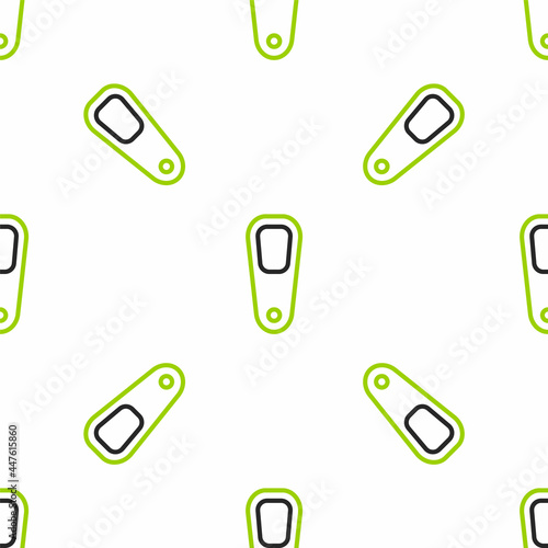 Line Pumice for feet icon isolated seamless pattern on white background. Foot cleaning. Skin beauty cosmetology leg care. Vector
