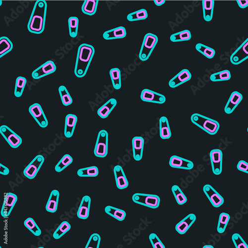 Line Pumice for feet icon isolated seamless pattern on black background. Foot cleaning. Skin beauty cosmetology leg care. Vector