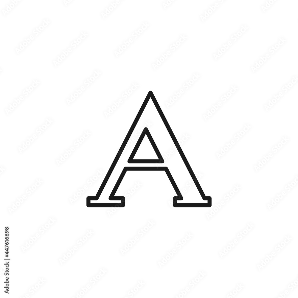 Line icon of A letter Line icon of A letter