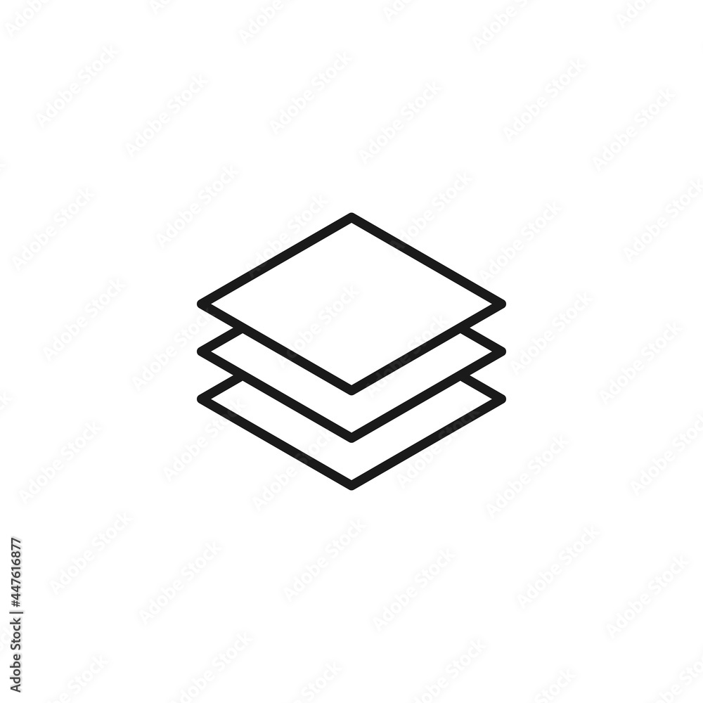 Line icon of stack of lots of empty white paper sheets Line icon of stack of lots of empty white paper sheets
