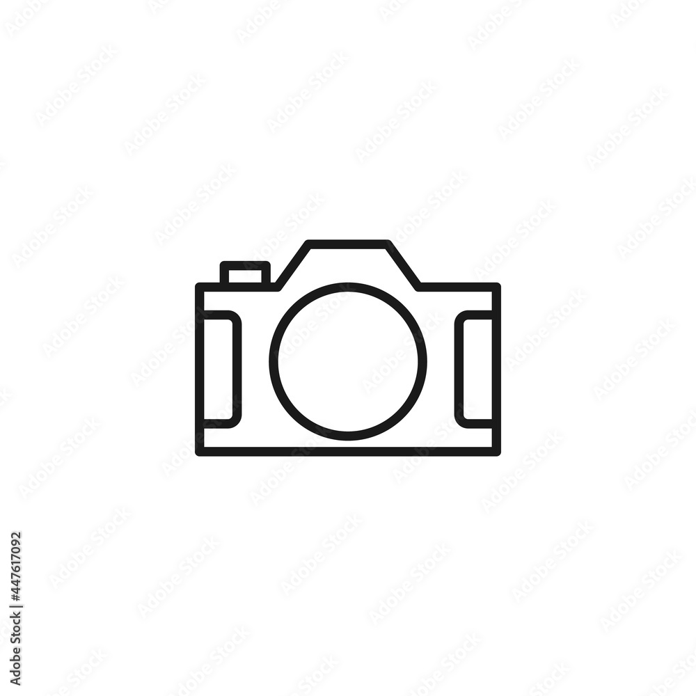 Line icon of modern reflex camera Line icon of modern reflex camera