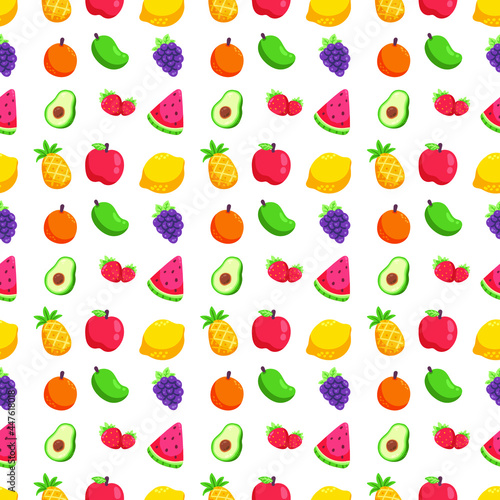 seamless pattern with fruits