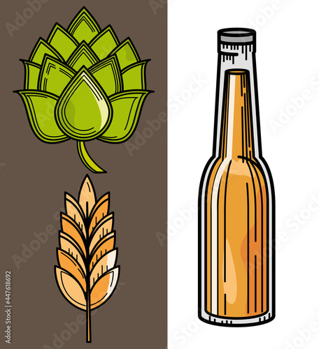 set of beer and barley