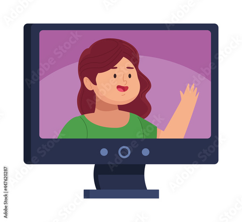 woman in desktop