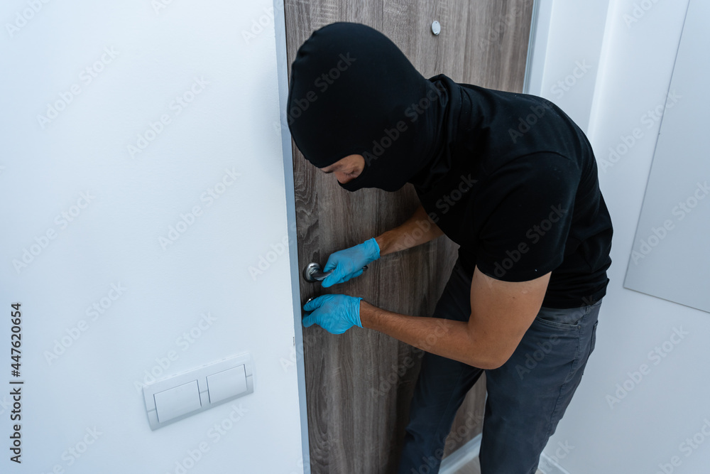intrusion of a burglar in a house inhabited