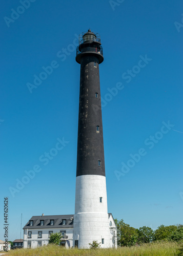 Sightseeing of Saaremaa island in sunny clear day . Sorve lighthouse  Saaremaa island  Estonia