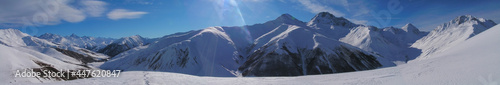 Caucasus, Ossetia. Mamison gorge. Mount Halatsa region. photo