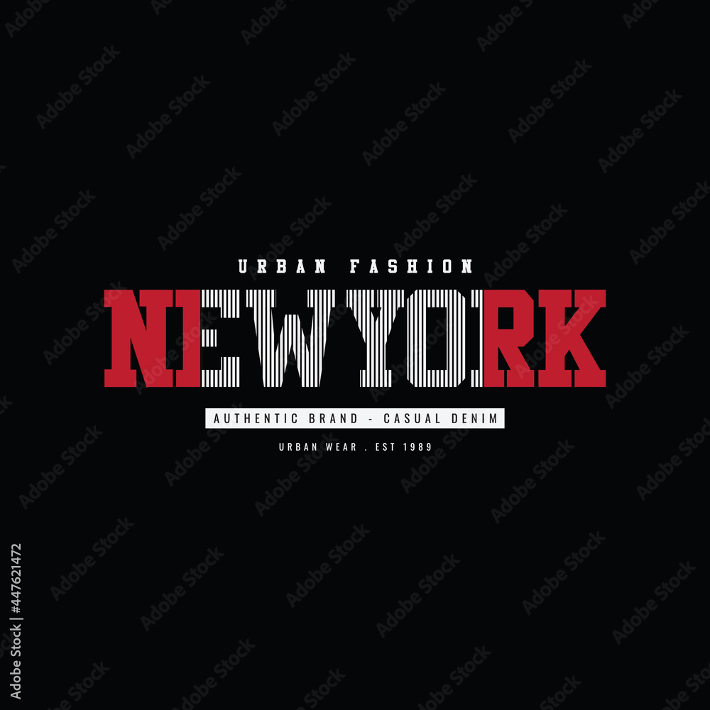 New york, illustration typography. perfect for t shirt design