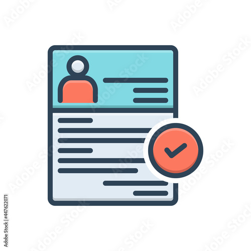 Color illustration icon for recruitment