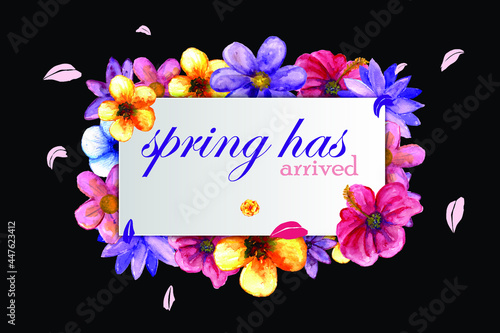 Canvas Print spring has arrived ractangle frame