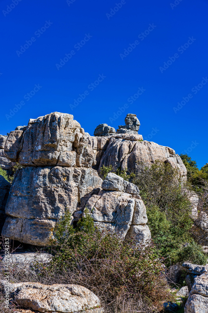 Fototapeta premium El Torcal de Antequera, Andalusia, Spain, near Antequera, province Malaga.