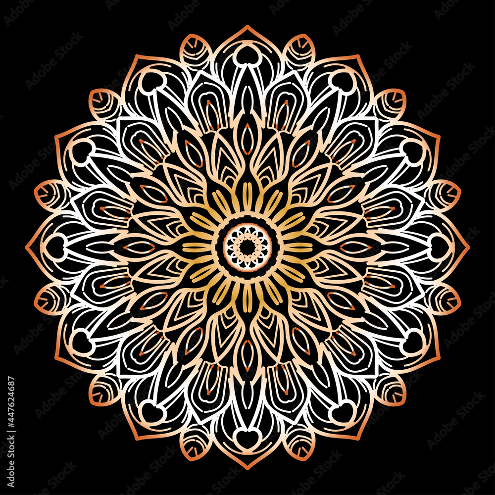 Decorative round floral mandala Decorative round floral mandala