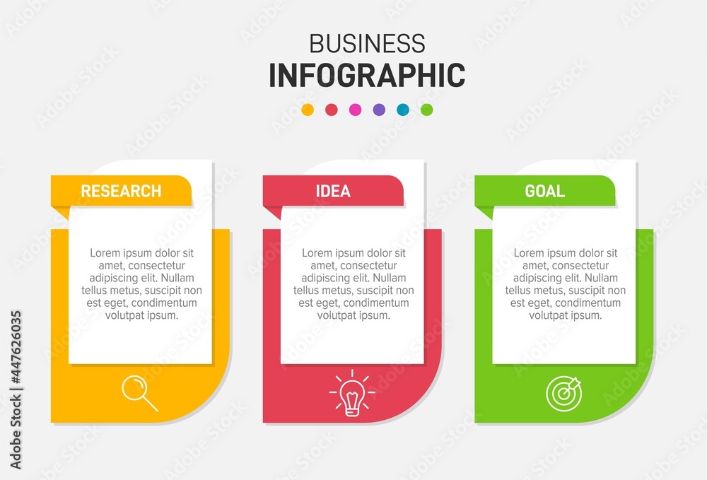 Concept of arrow business model with 3 successive steps. Three colorful graphic elements. Timeline design for brochure, presentation. Infographic design layout. Concept of arrow business model with 3 successive steps. Three colorful graphic elements. Timeline design for brochure, presentation. Infographic design layout.