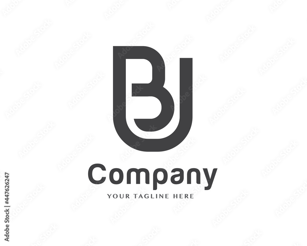 abstract B U monogram initial logo icon symbol template inspiration abstract B U monogram initial logo icon symbol template inspiration