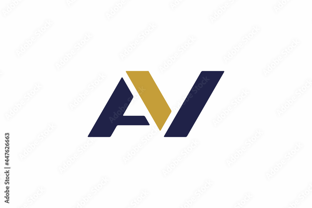 minimal letter AV or AN logo design, elegant modern style, vector graphic minimal letter AV or AN logo design, elegant modern style, vector graphic