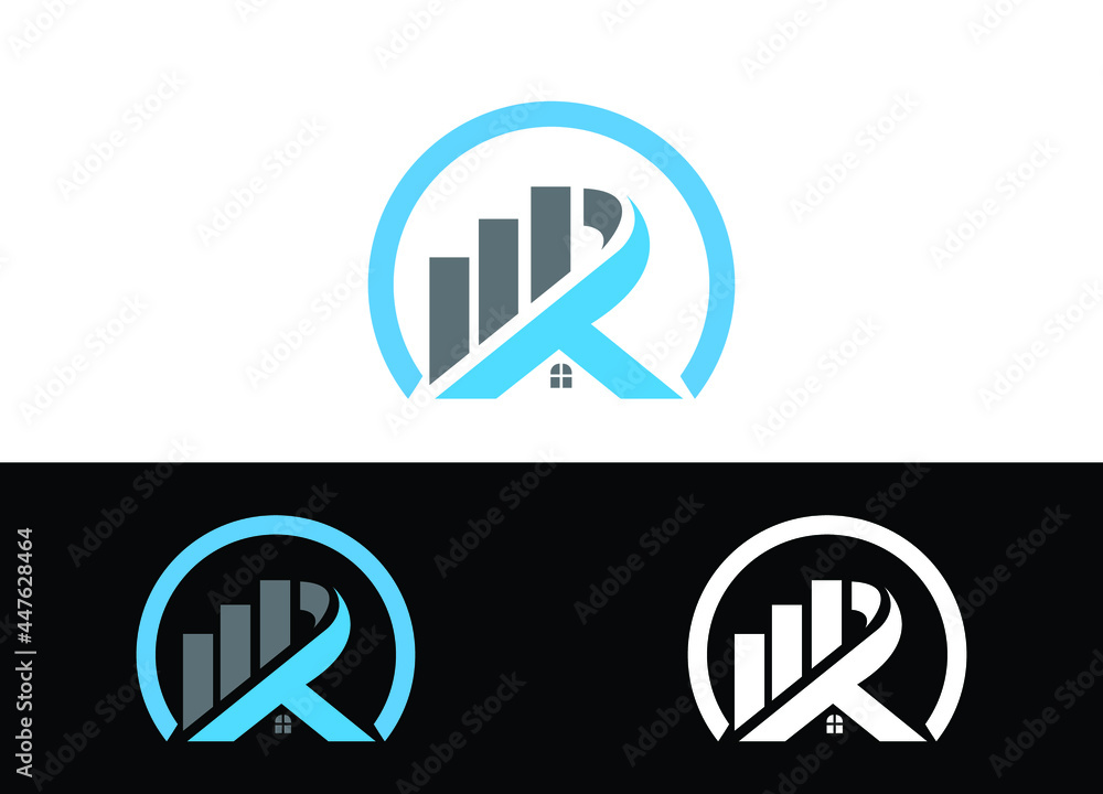 Financial or Real Estate Logo Design Vector Image Template Financial or Real Estate Logo Design Vector Image Template