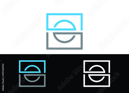 Initial Letter E Logo or Icon Design Vector Image Template