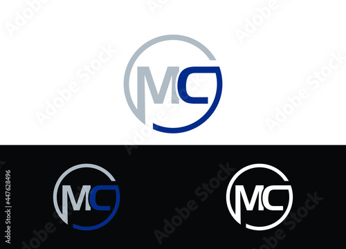 Initial Letter MC Logo or Icon Design Vector Image Template
