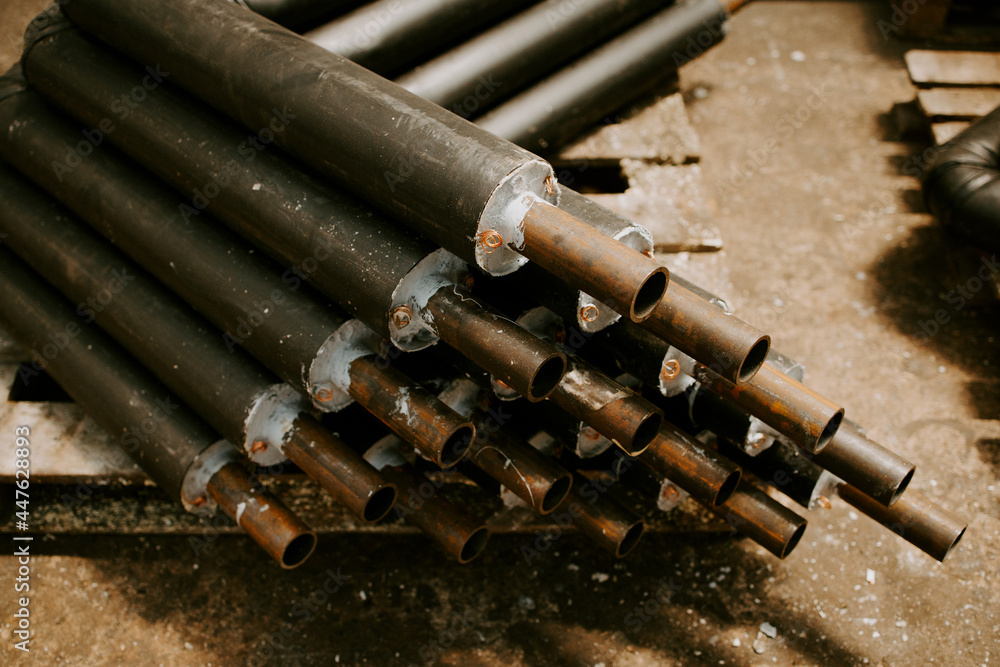 Factory, for the production of insulation for pipes Factory, for the production of insulation for pipes