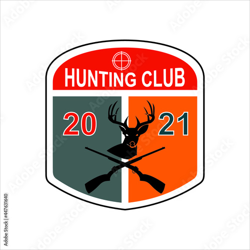 hunting season logo design that can be customized with the club name according to your needs
