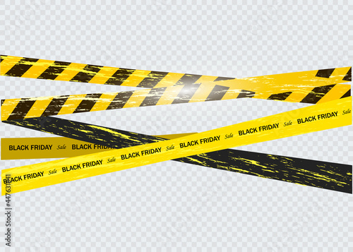 Black Friday Sale. Black Friday tapes isolated. Vector illustration.