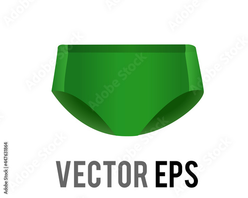 Vector gradient green sporty man underwear or swim briefs icon